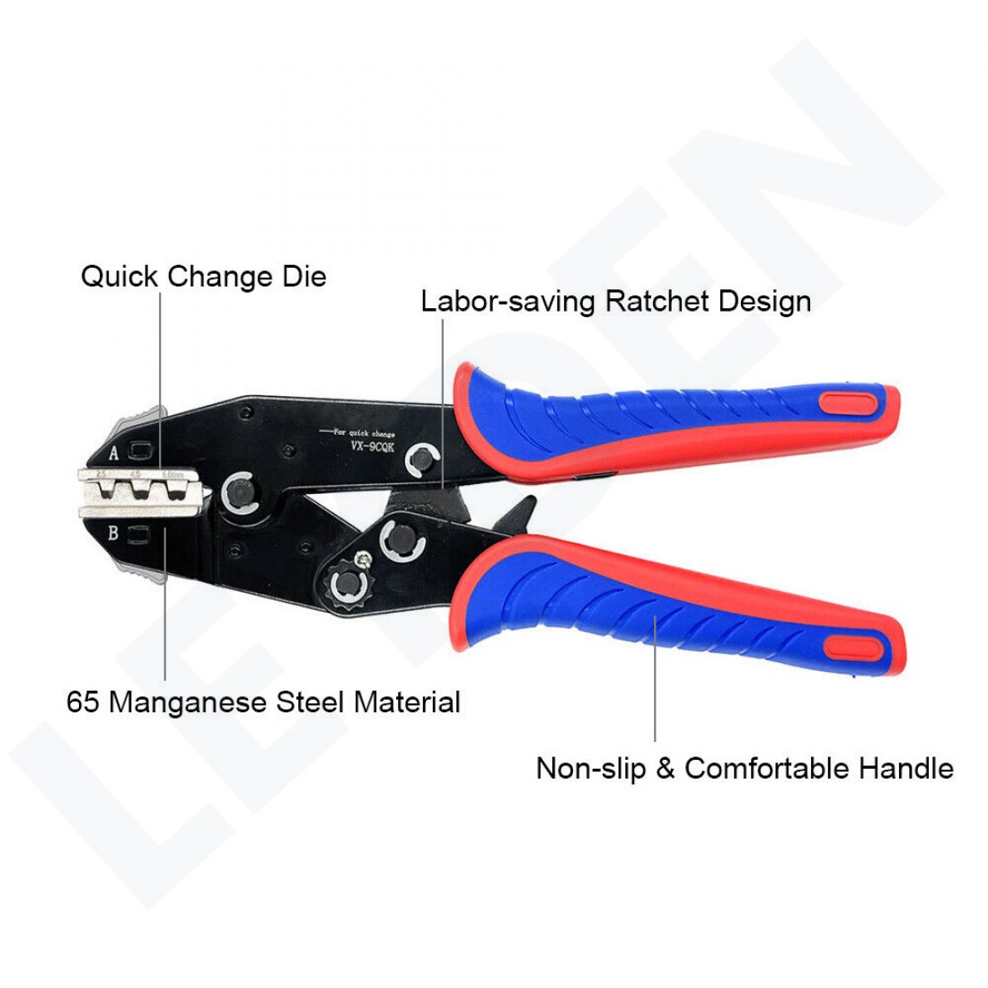 HUIOP Quick Ce Crimping Tool Kit With Box Multifunction Ratcheting Wire